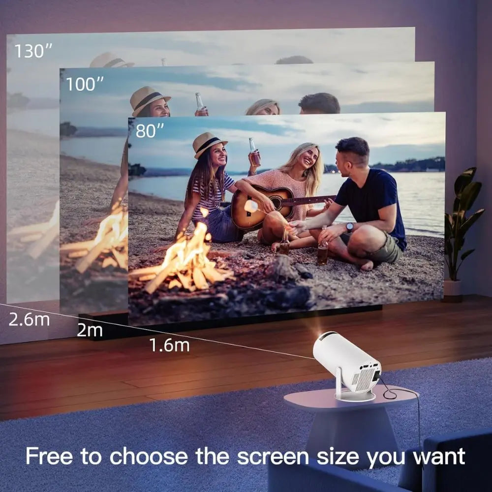 PRIMEX PRO Mini Projector – Wi-Fi 6, Bluetooth 5.0, 4K 1080P, 130″ Screen PRIMEX PRO