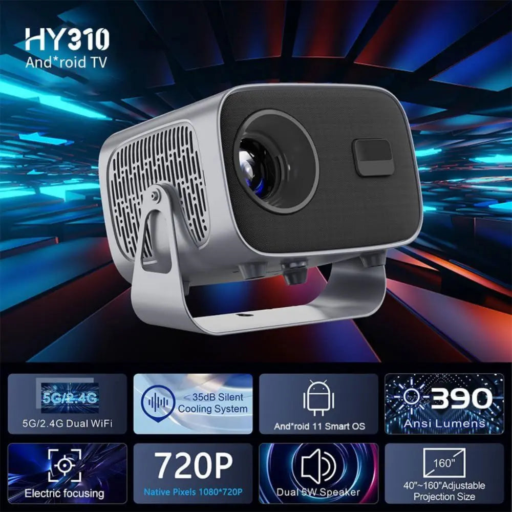 PRIMEX PRO A10 Mini Projector – Android 11, Wi-Fi 6, Bluetooth 5.2, 4K-Compatible, 160″ Display PRIMEX PRO