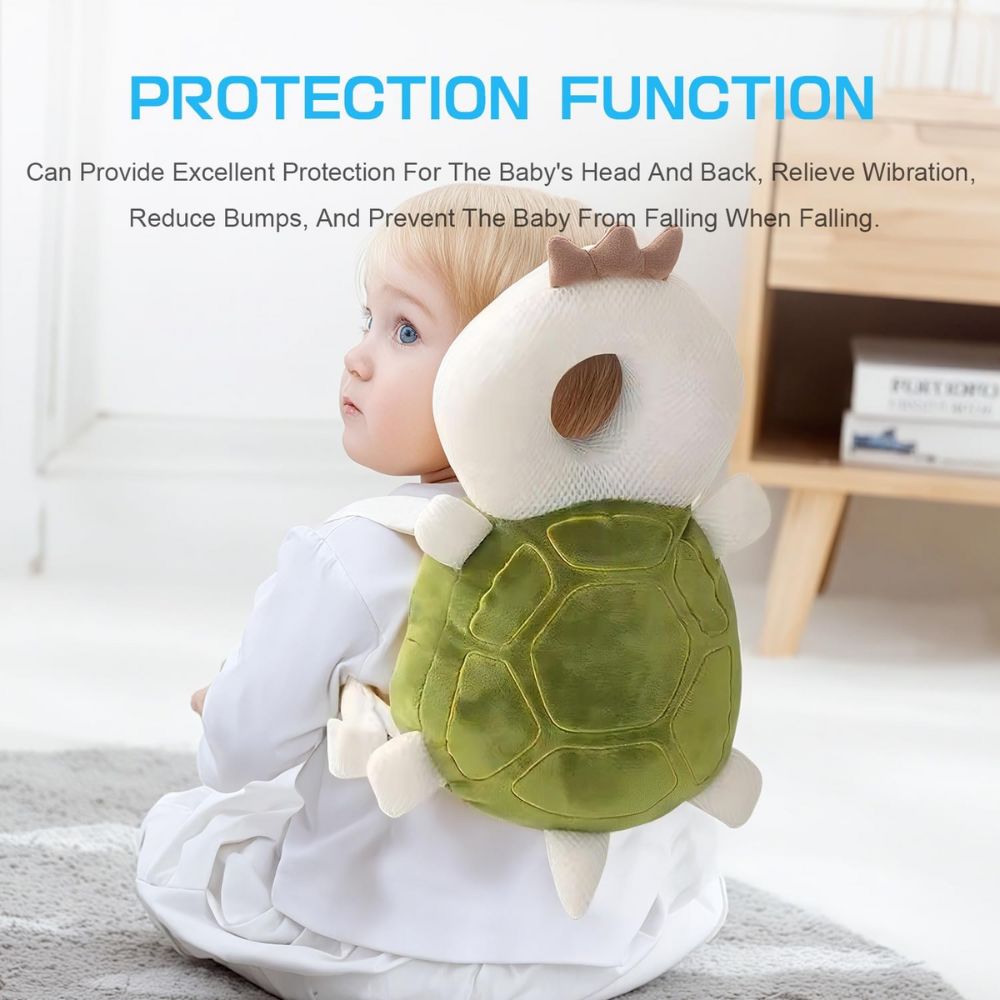 Baby Head Protector Backpack – Cute Turtle Design Little Guard