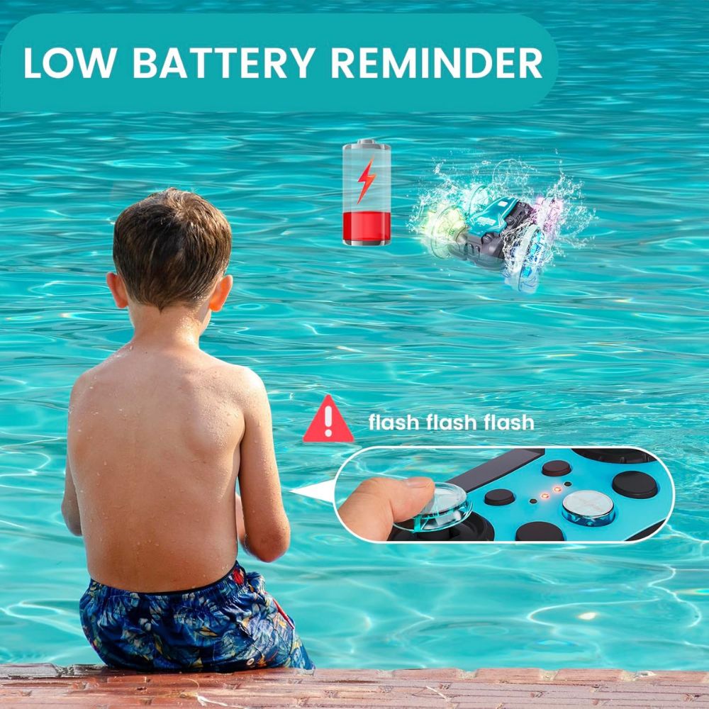 4WD Amphibious RC Car – Waterproof Stunt Car with LED & Gesture Control Little Guard