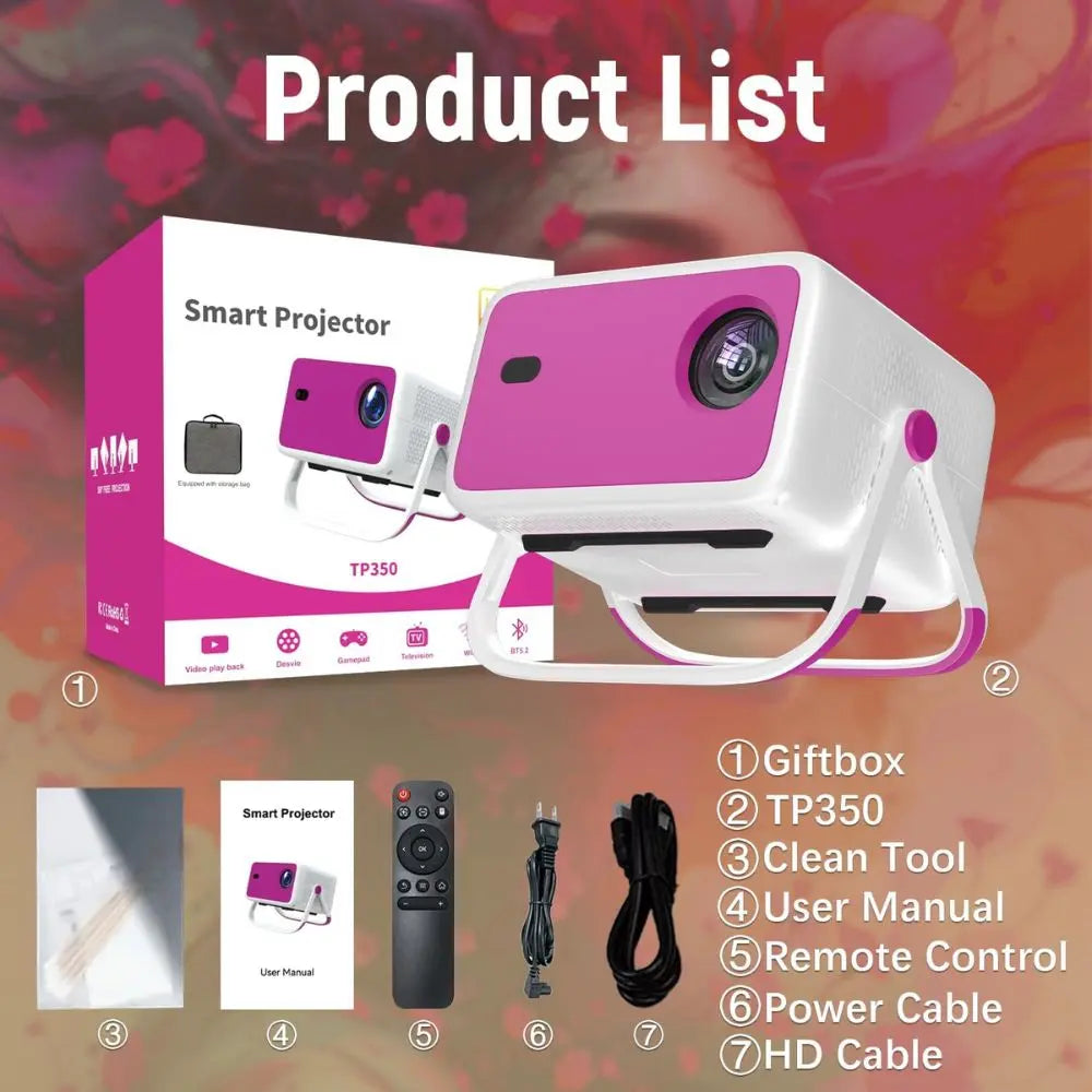 PRIMEX PRO Smart Projector – 4K 1080P, Wi-Fi 6, Bluetooth, Auto Keystone, Electric Focus PRIMEX PRO