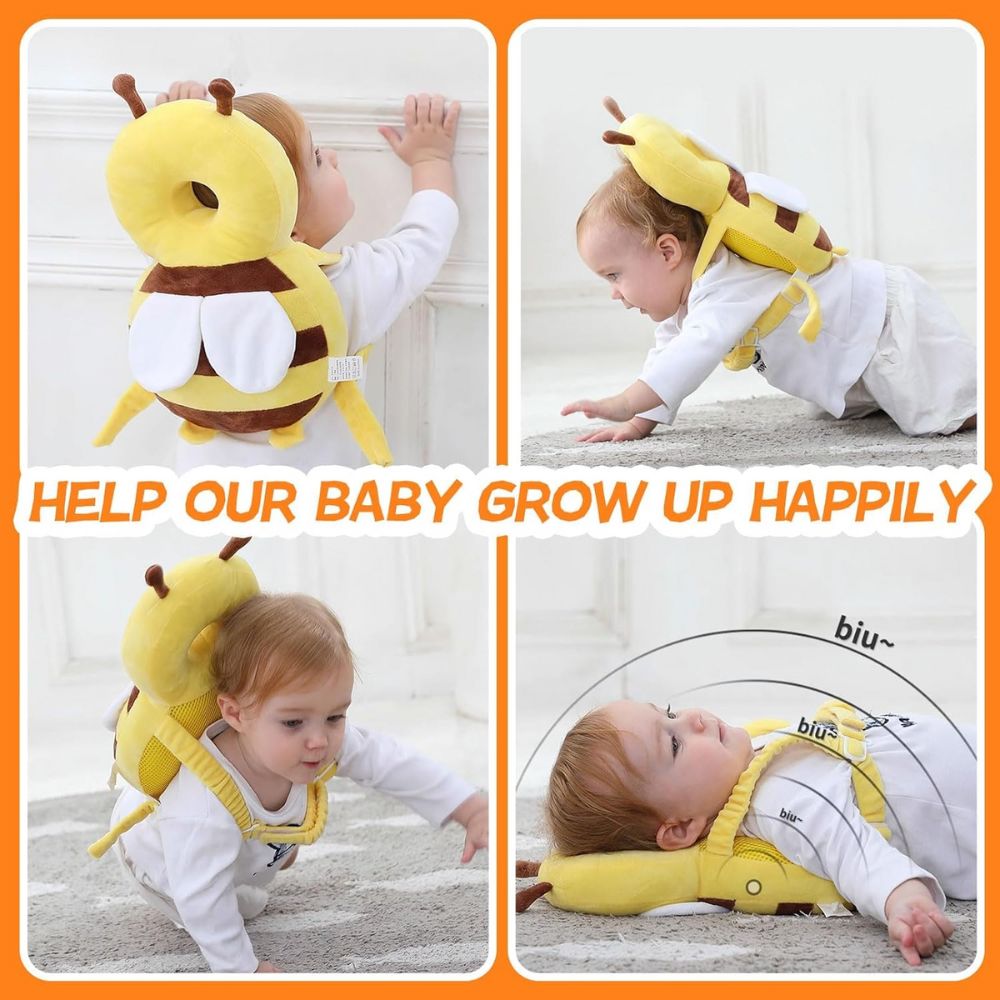 Baby Head Protector Backpack - Cute Bee Design Little Guard
