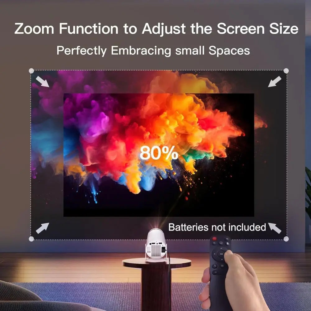 PRIMEX PRO Mini Projector – Wi-Fi 6, Bluetooth 5.0, 4K 1080P, 130″ Screen PRIMEX PRO