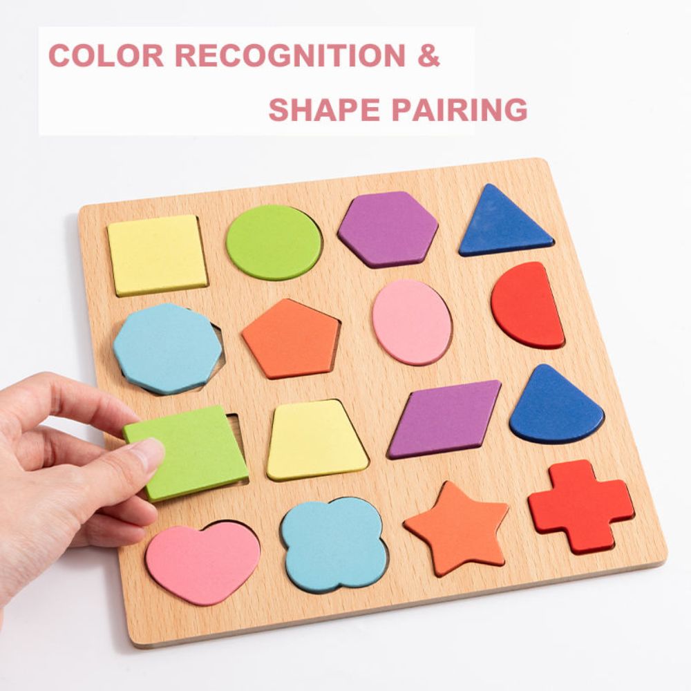 Wooden Toddler Learning Puzzle – ABC, Numbers, & Shapes Set Little Guard