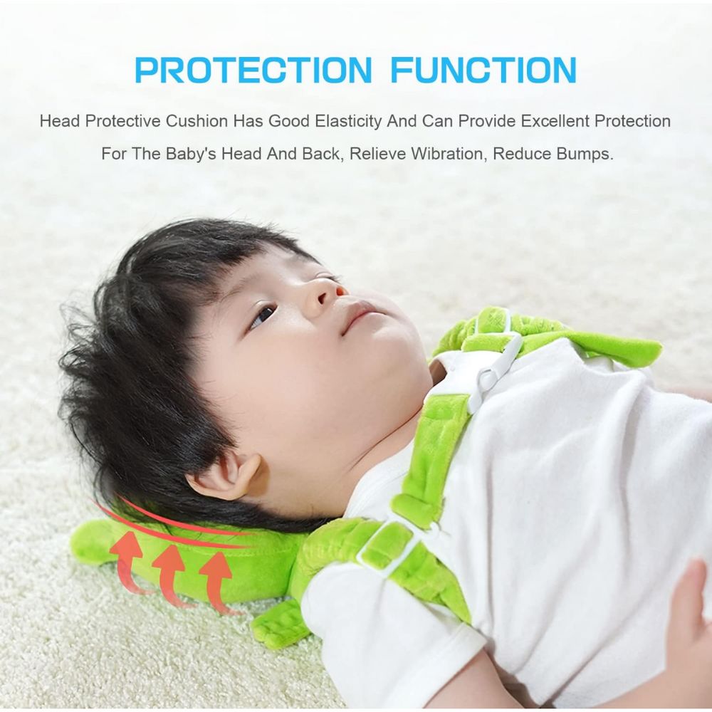 Baby Head Protector Backpack – Cute Frog Design Little Guard