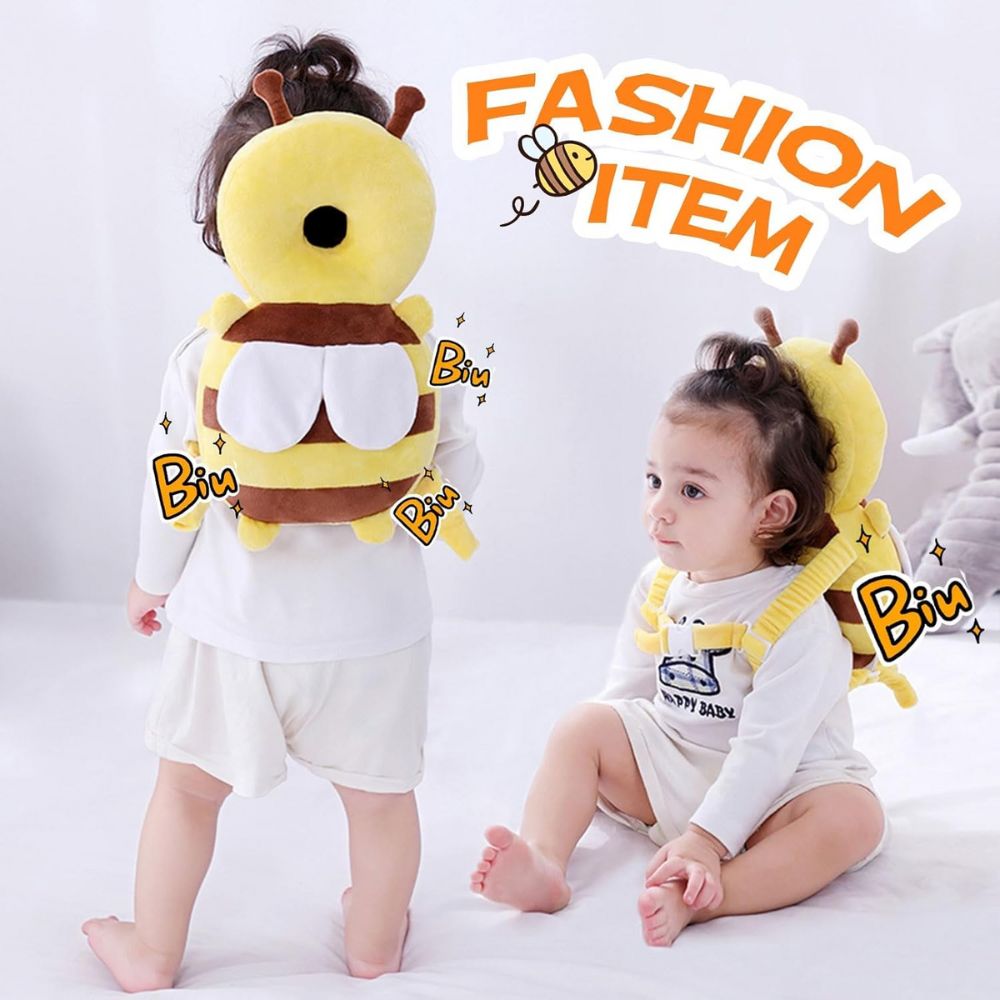 Baby Head Protector Backpack - Cute Bee Design Little Guard