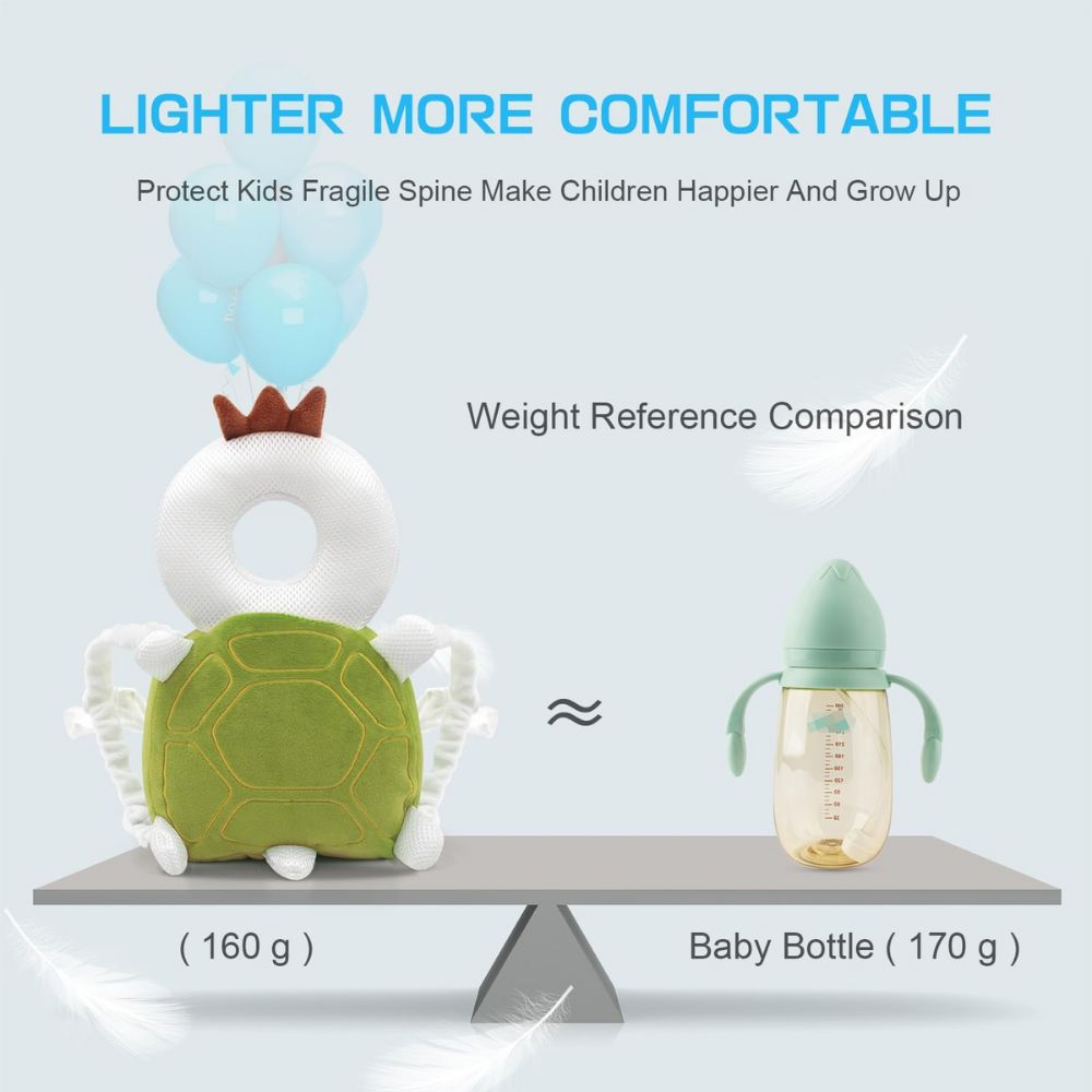 Baby Head Protector Backpack – Cute Turtle Design Little Guard