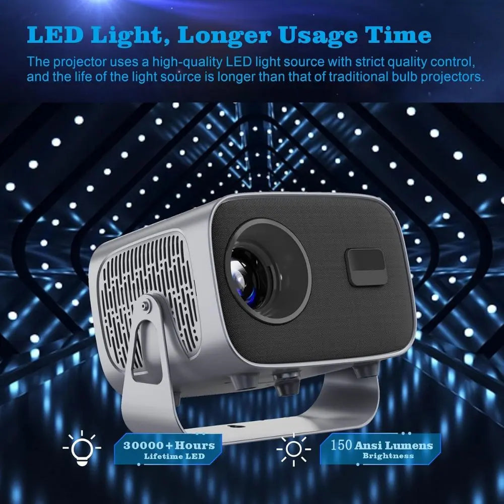 PRIMEX PRO A10 Mini Projector – Android 11, Wi-Fi 6, Bluetooth 5.2, 4K-Compatible, 160″ Display PRIMEX PRO