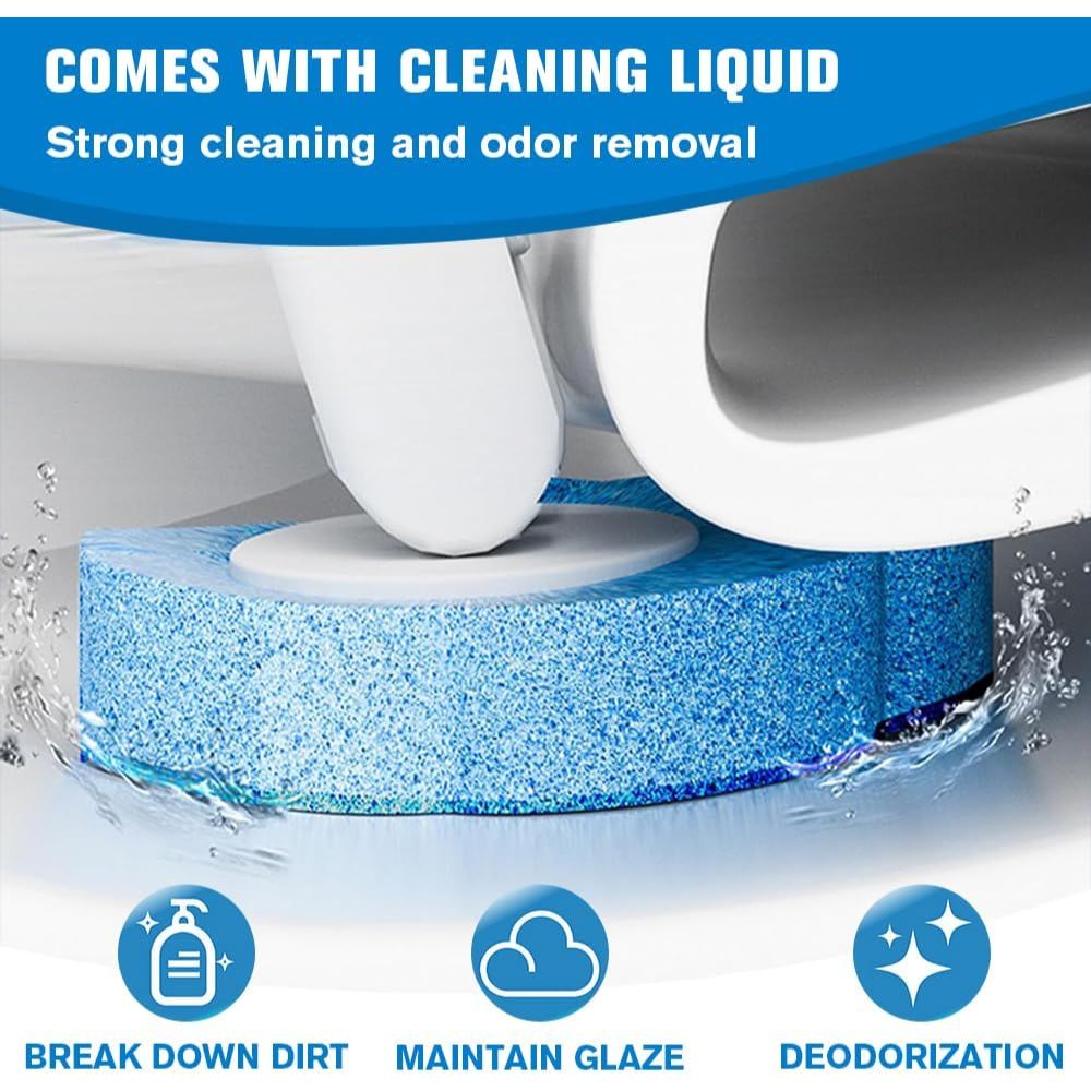 Disposable Toilet Brush Set with Replacement Heads For Hygienic Bathroom Cleaning