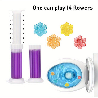 Fresh Flower Gel Toilet Cleaner Stamps (84 Count) – No Scrub, Long-Lasting Freshness