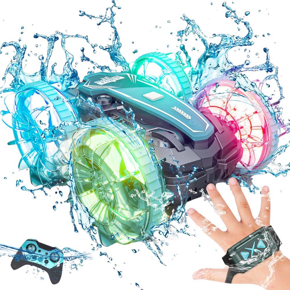 4WD Amphibious RC Car – Waterproof Stunt Car with LED & Gesture Control Little Guard