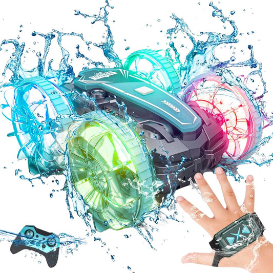 4WD Amphibious RC Car – Waterproof Stunt Car with LED & Gesture Control Little Guard