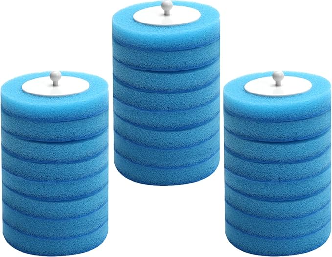 Wall-Mounted Disposable Toilet Cleaning System – Hygienic Wand Kit with 8 Ocean-Scented Refills, Built-in Cleaning Fluid, and Automatic Open/Close Holder