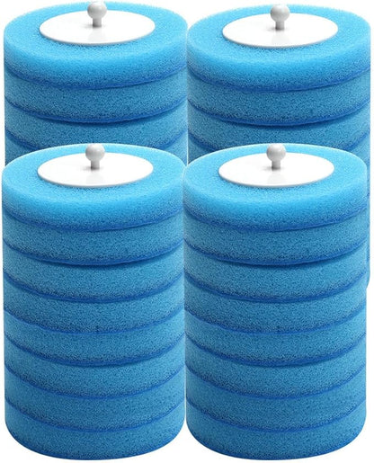 Wall-Mounted Disposable Toilet Cleaning System – Hygienic Wand Kit with 8 Ocean-Scented Refills, Built-in Cleaning Fluid, and Automatic Open/Close Holder