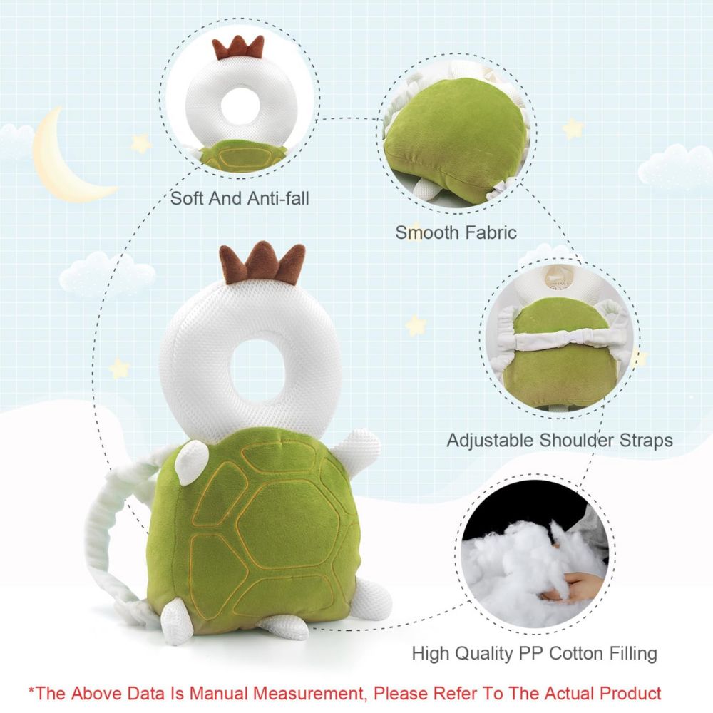 Baby Head Protector Backpack – Cute Turtle Design Little Guard
