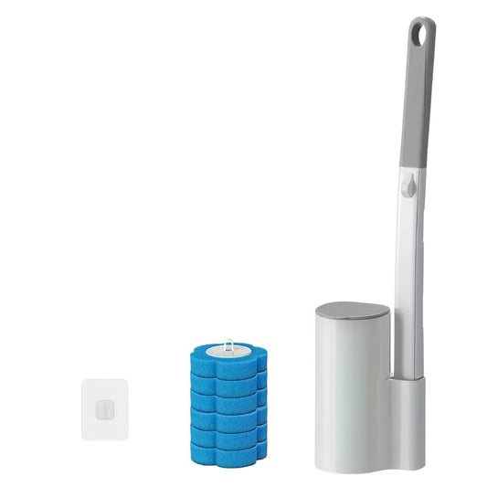 Disposable Toilet Brush Set with Replacement Heads For Hygienic Bathroom Cleaning