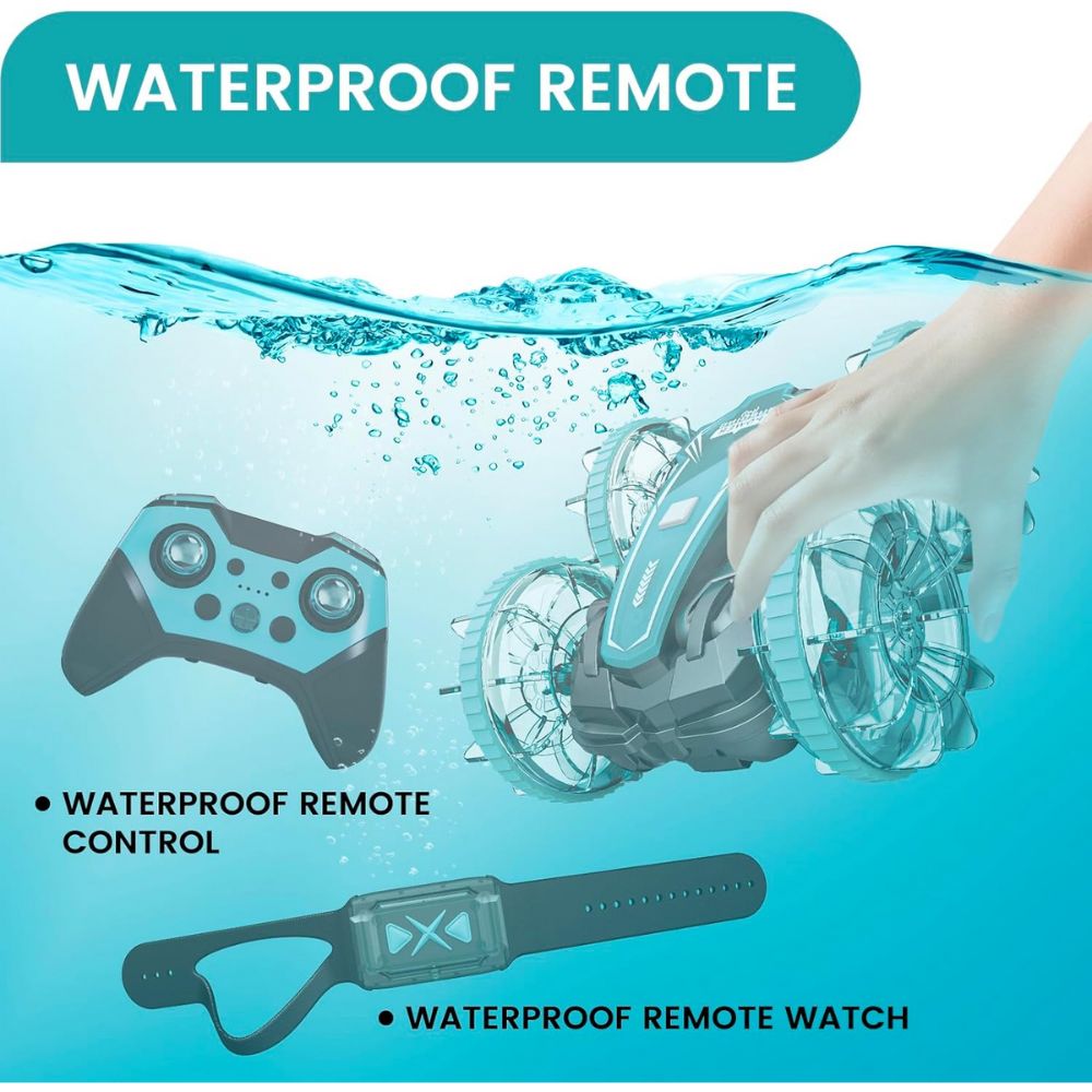 4WD Amphibious RC Car – Waterproof Stunt Car with LED & Gesture Control Little Guard