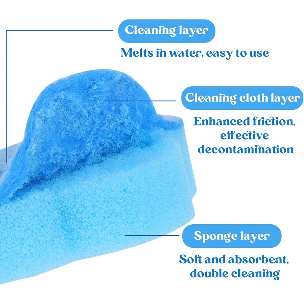 Disposable Toilet Brush Set with Replacement Heads For Hygienic Bathroom Cleaning