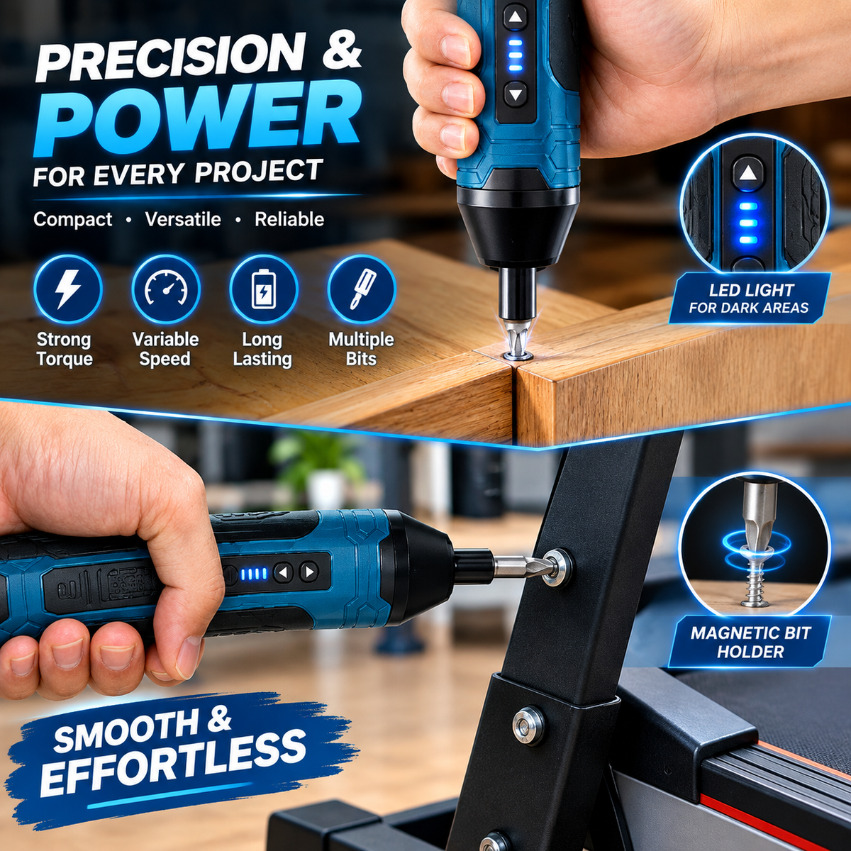 Electric Cordless Screwdriver Kit – Easy DIY & Quick Repairs