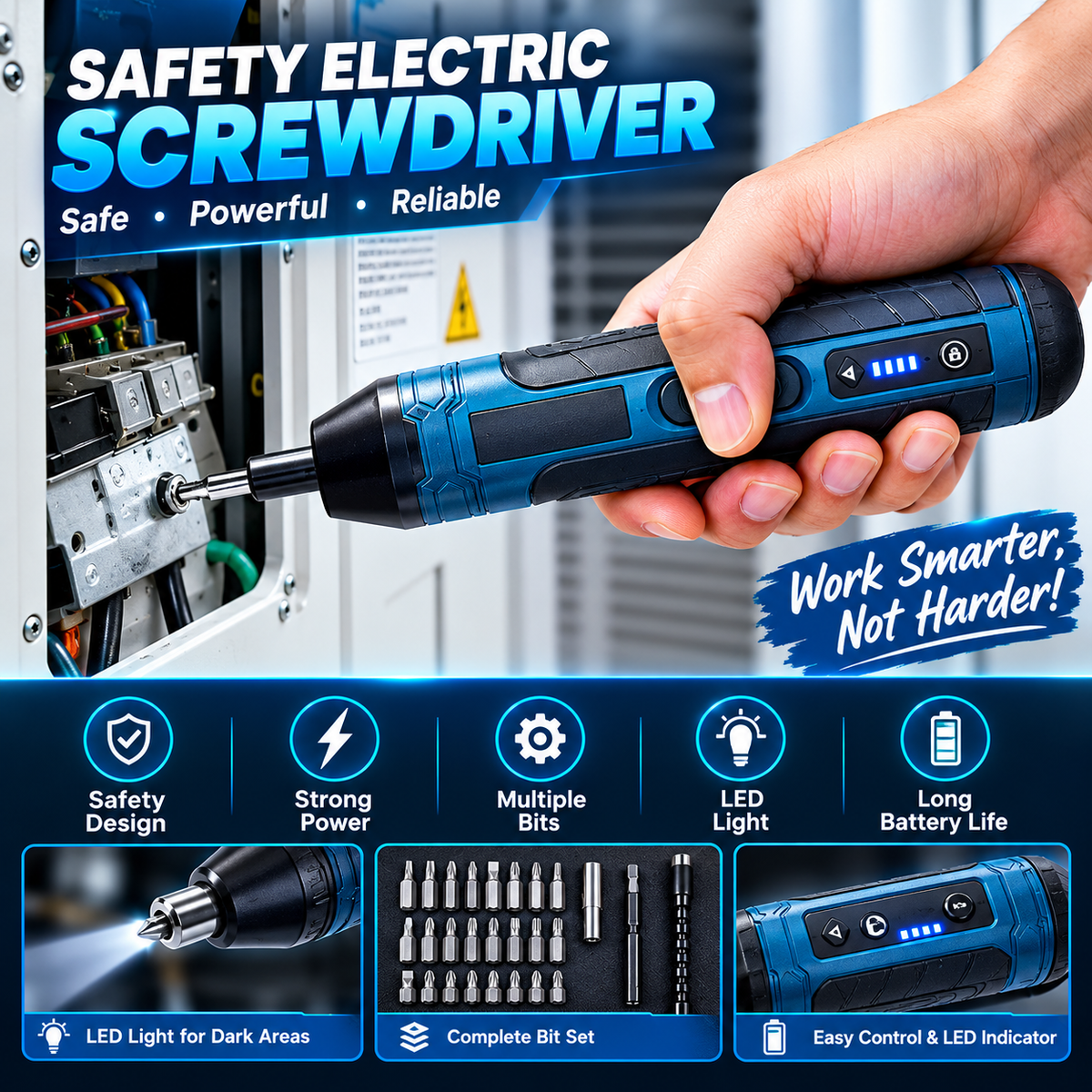 Electric Cordless Screwdriver Kit – Easy DIY & Quick Repairs