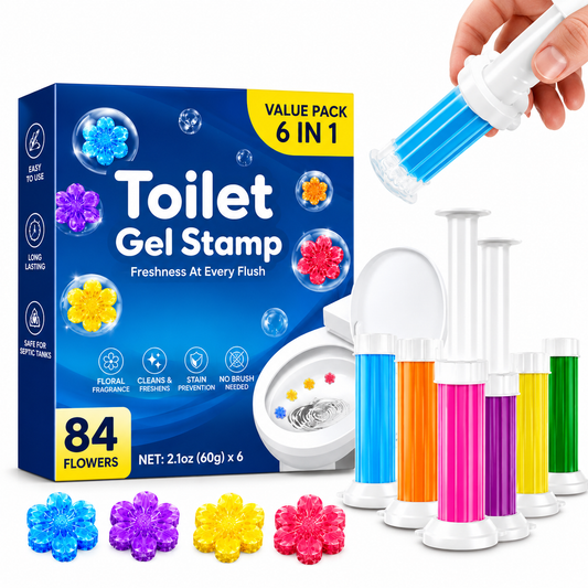 Fresh Flower Gel Toilet Cleaner Stamps (84 Count) – No Scrub, Long-Lasting Freshness