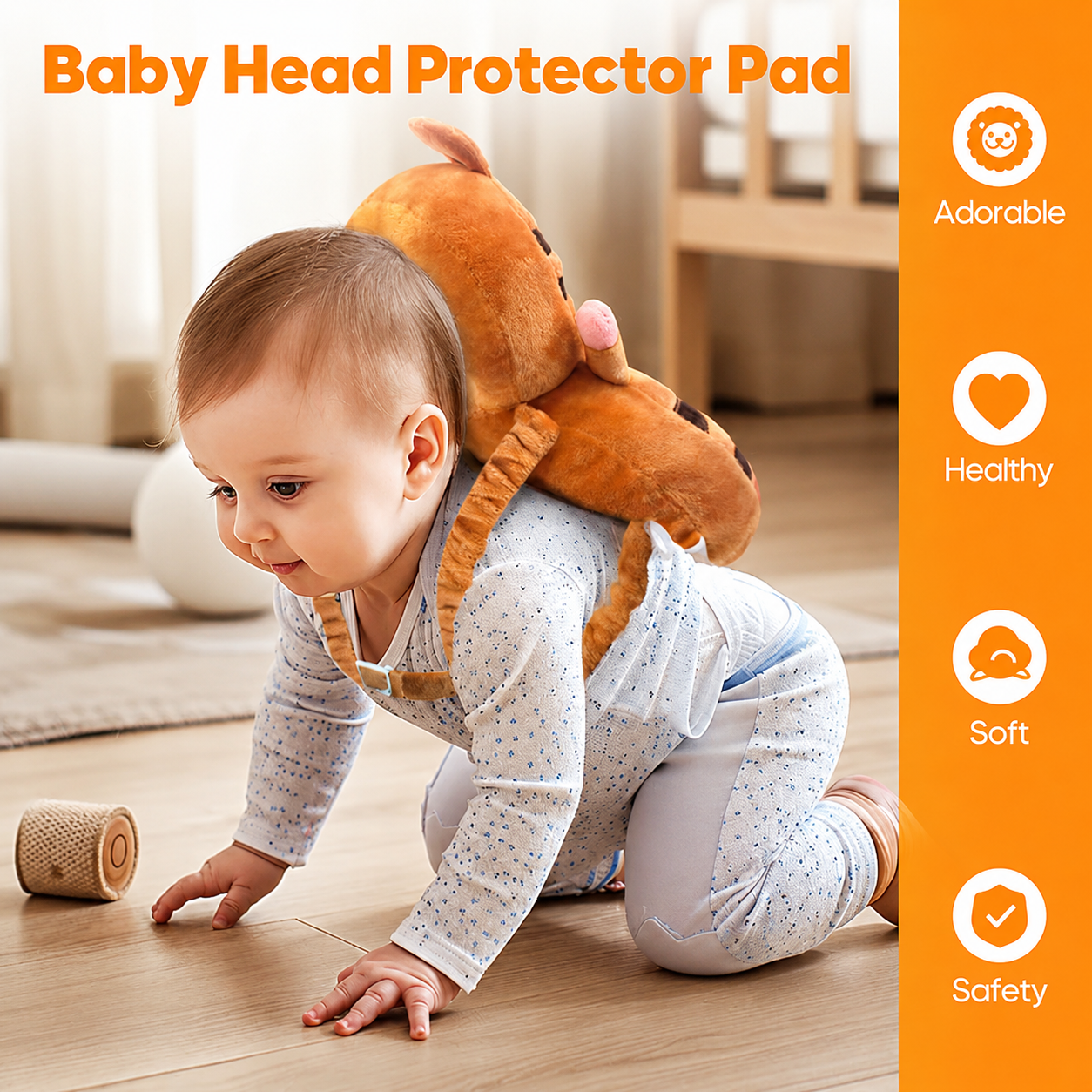 Cute Designs Baby Head Protector Backpack - Ideal for Baby Gift