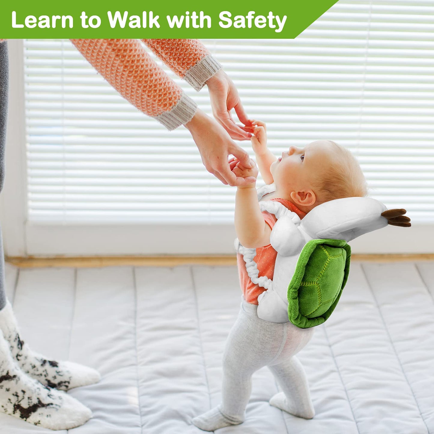 Baby Head Protector Backpack – Cute Turtle Design