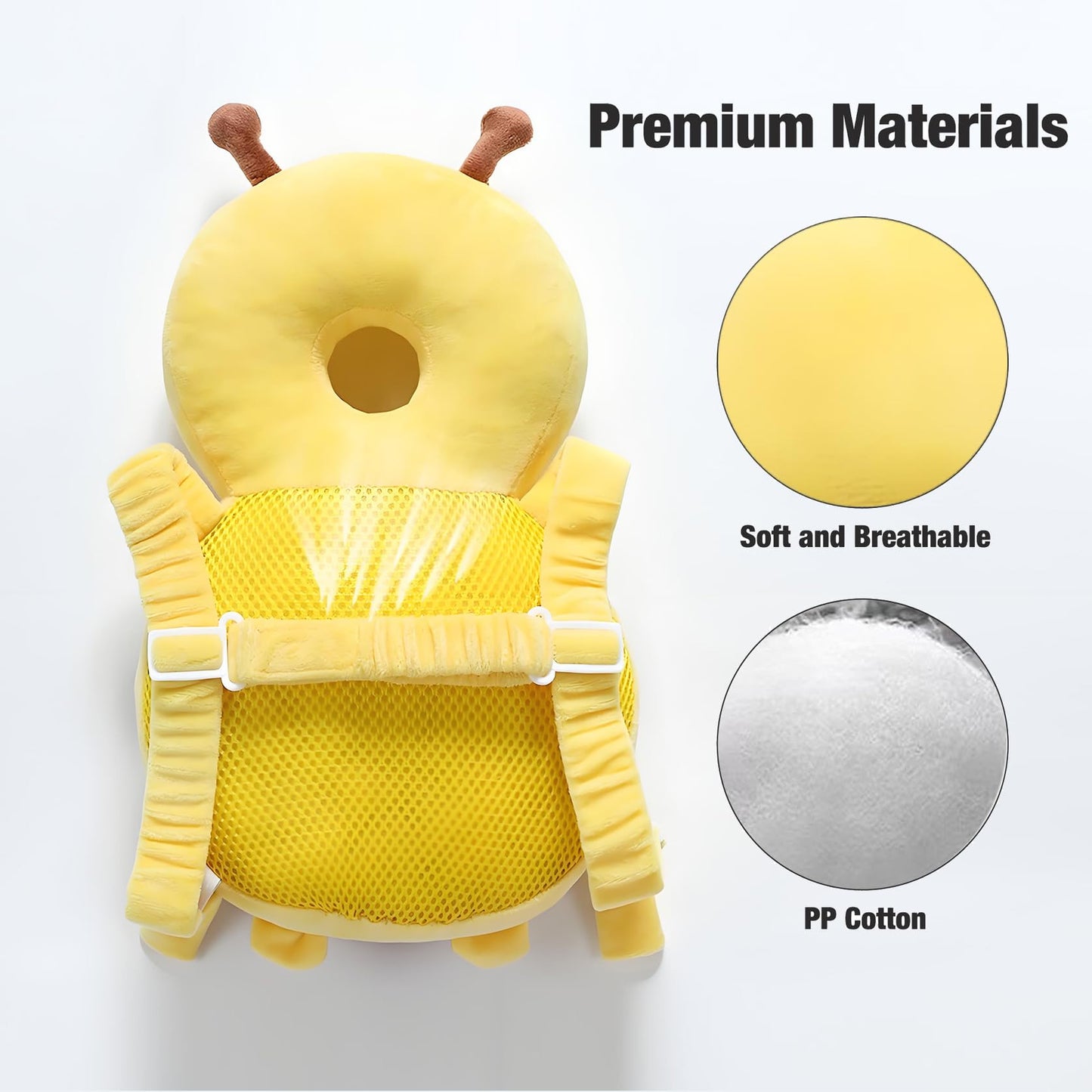 Baby Head Protector Backpack - Cute Bee Design