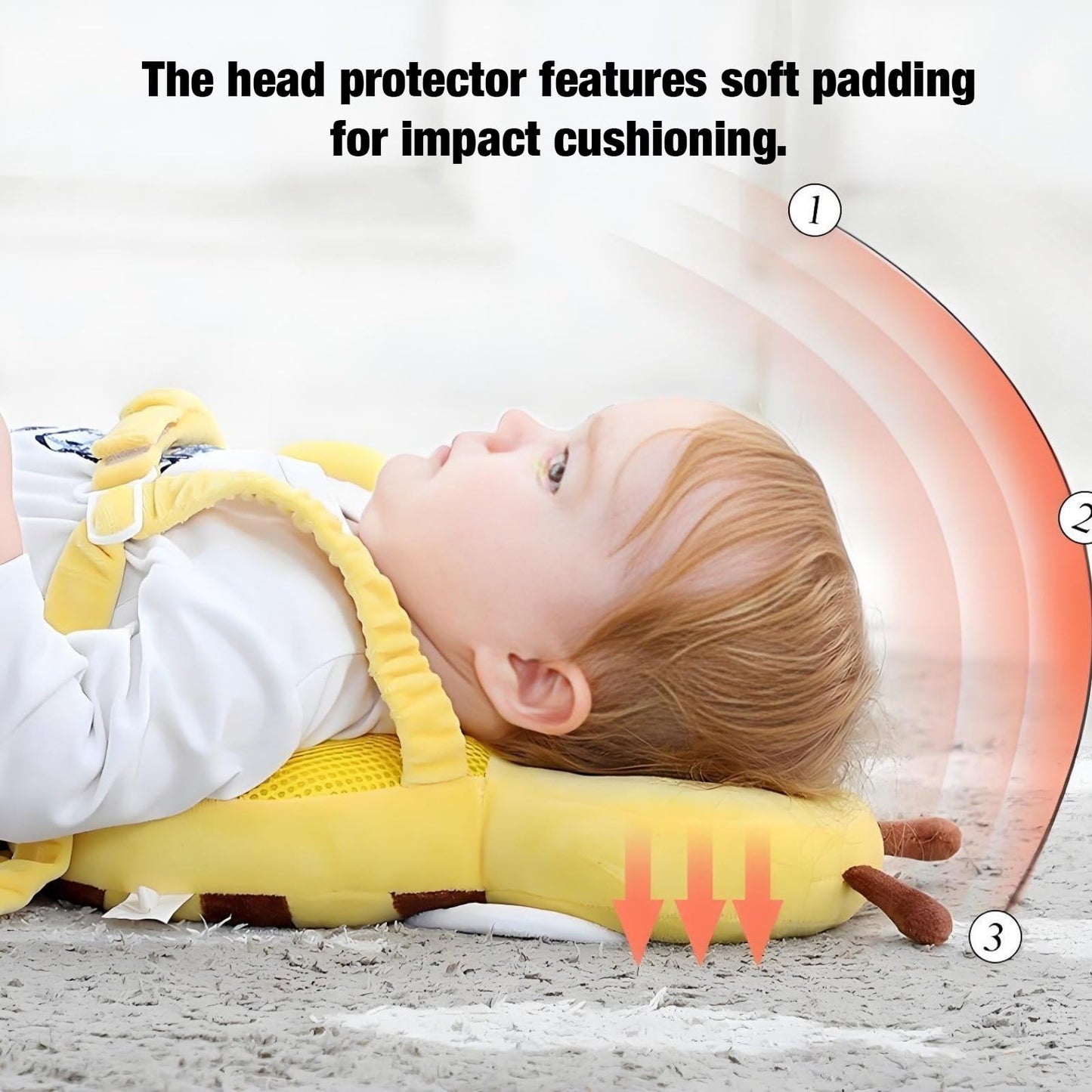 Baby Head Protector Backpack - Cute Bee Design